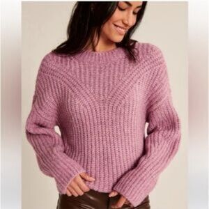 Abercrombie & Fitch Oversized Slouchy Crew Knit Fisherman Nautical Sweater Sz XS